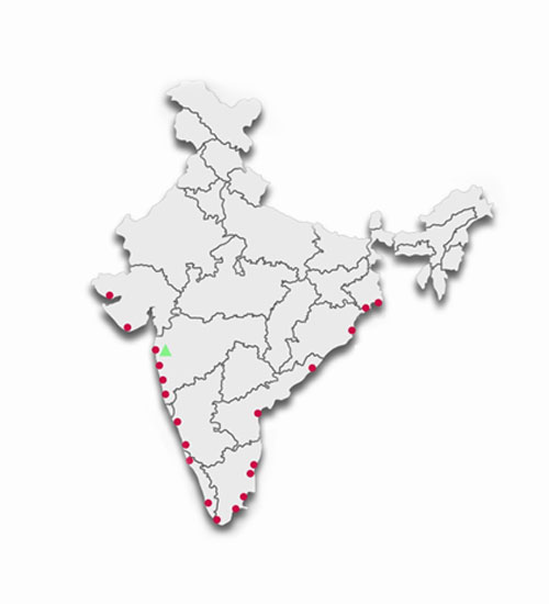 Map of Weichai Engine Service Centre in India - WEICHAI INDIA