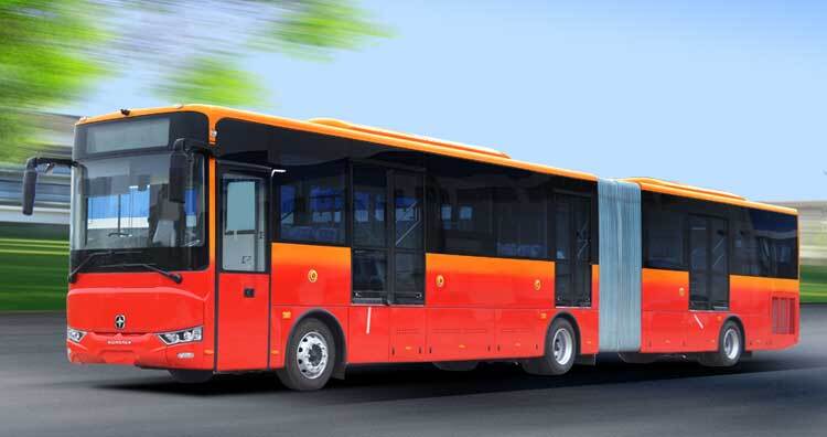 Articulated BRT electric bus