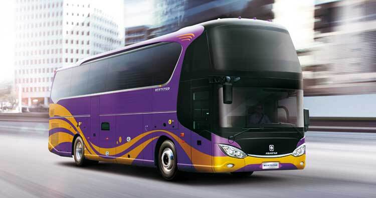 One-and-a-half deck coach electric bus