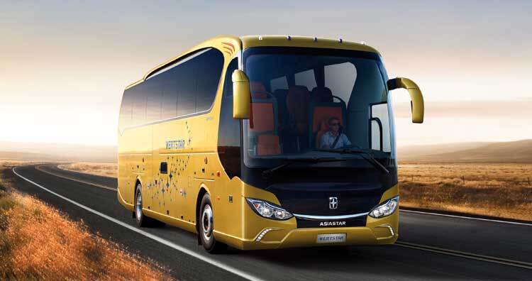 Luxury coach electric bus with single windshield